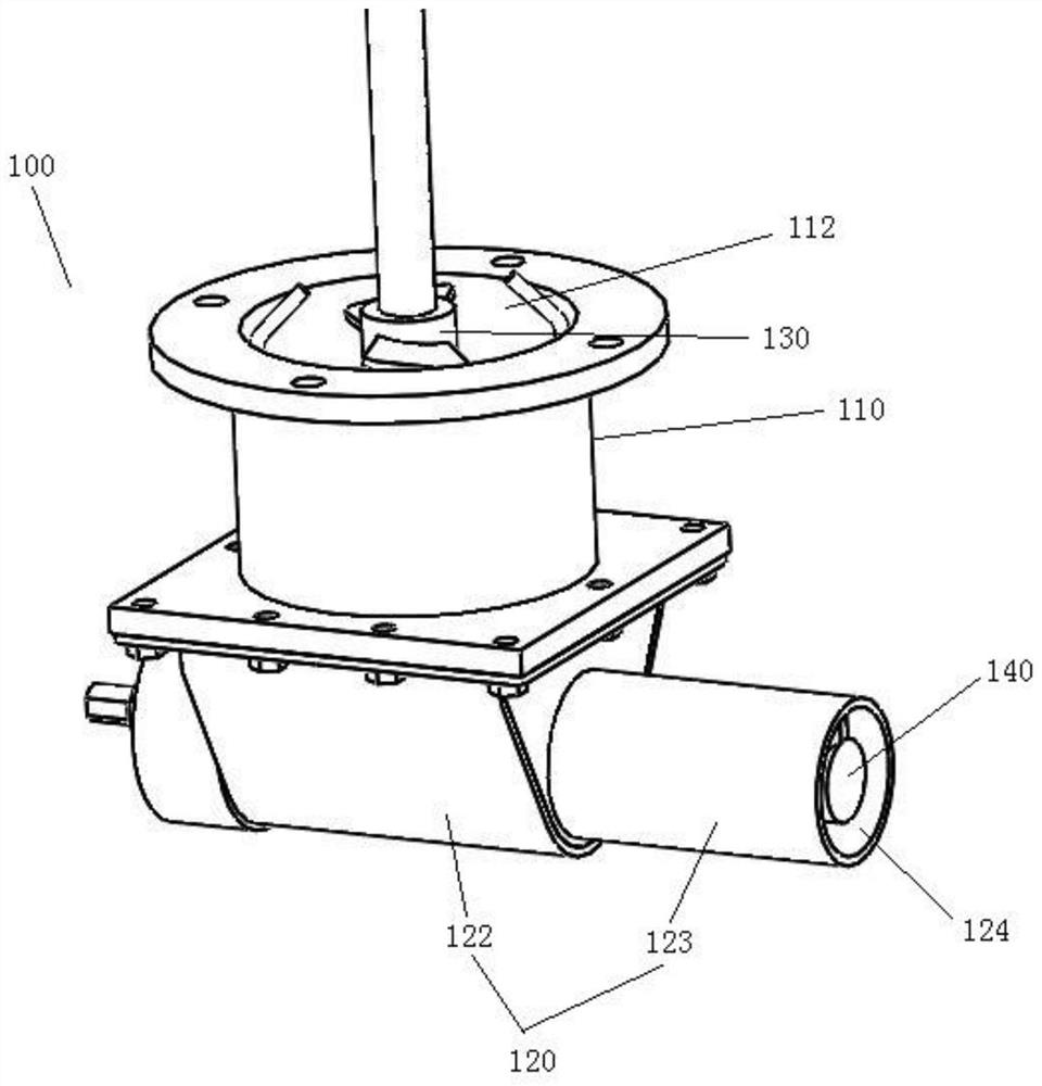 Powder discharging structure and discharging equipment