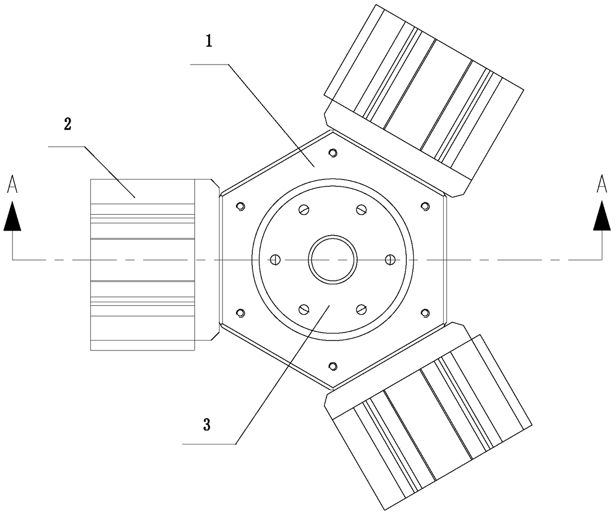 Attitude adjustment ball head device for aircraft assembly