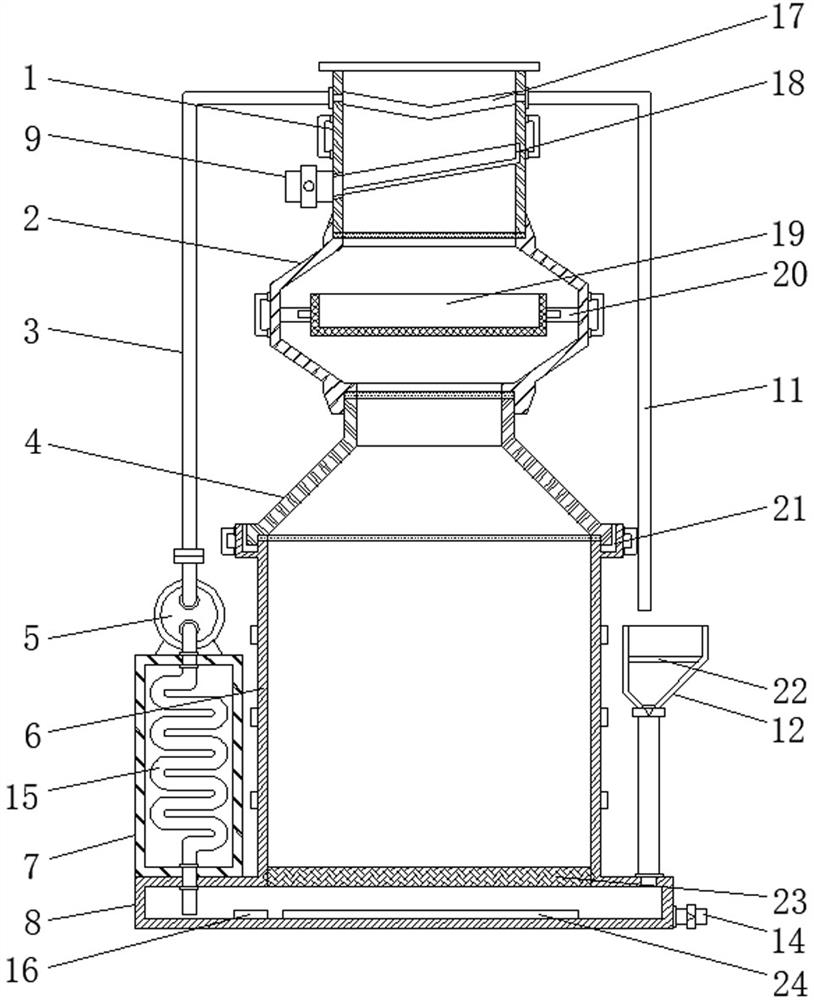 Method for brewing wine by fermented wine steaming