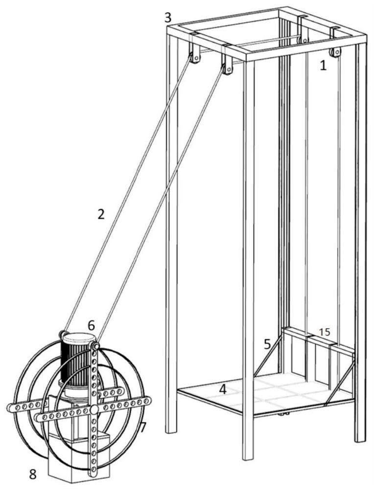 Simple system for simulating fluctuating motion of ocean conditions