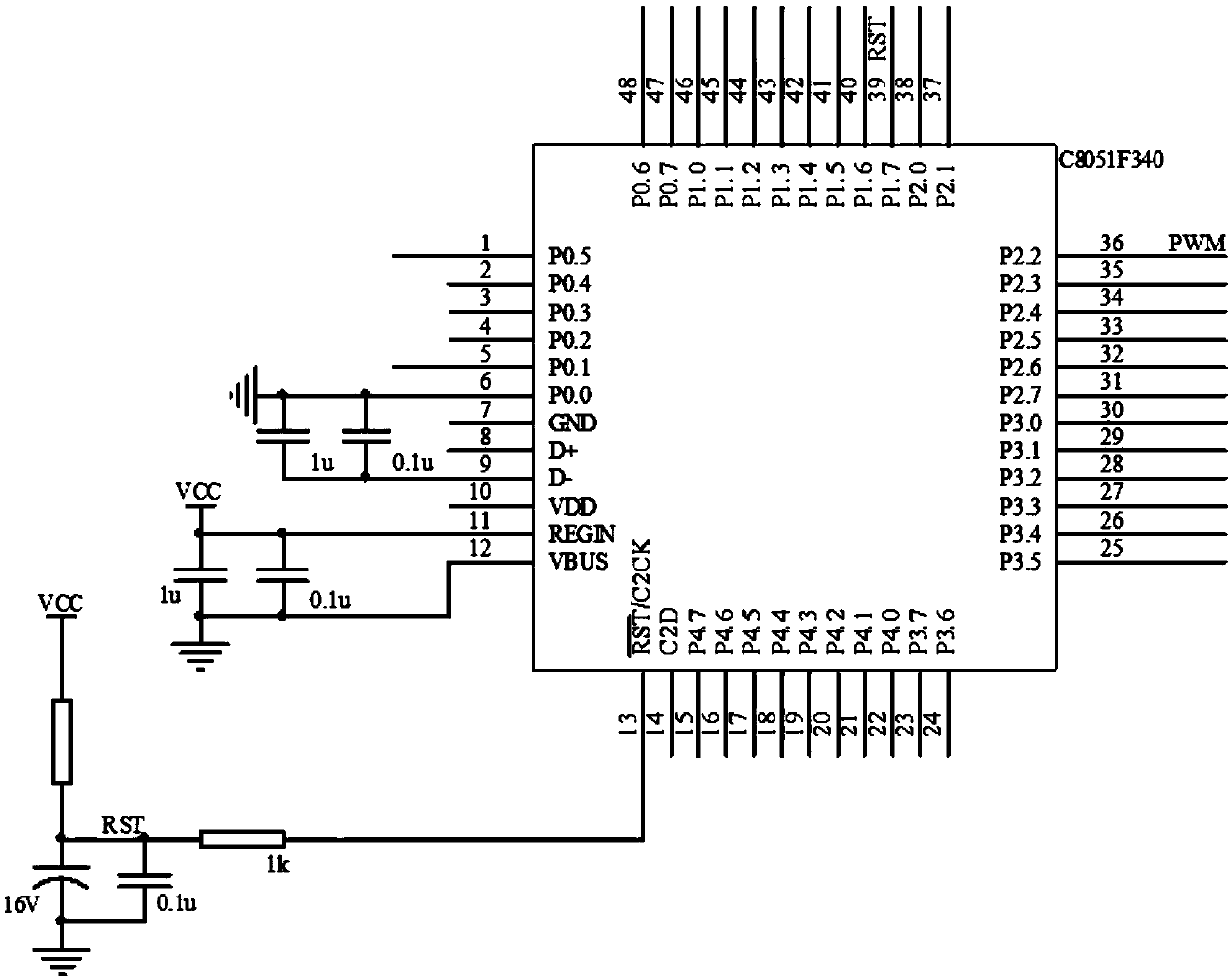 PWM wave duty ratio measuring method under industrial noise condition