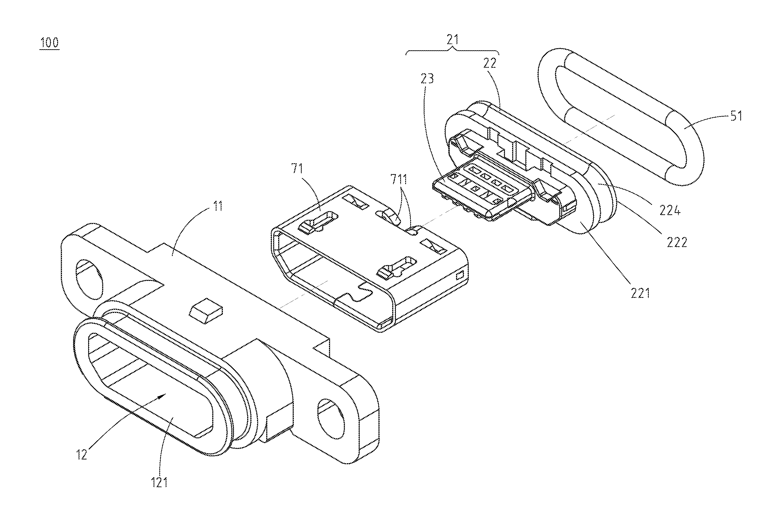 Waterproof electronic receptacle connector