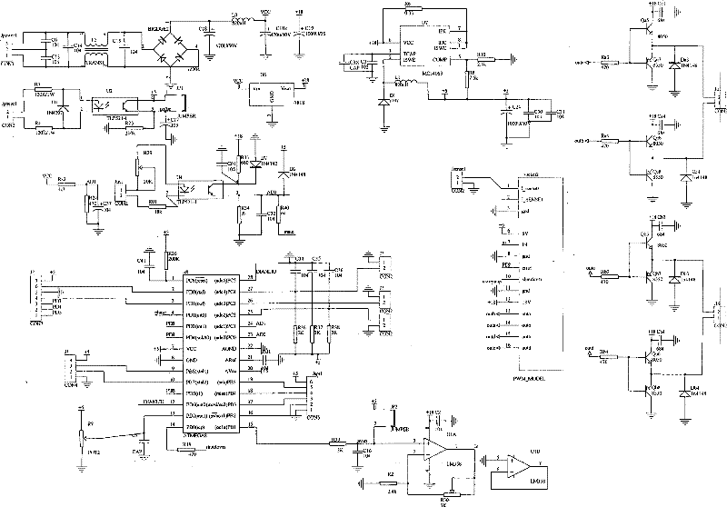 Method for derating in overheating and over-voltage protection of big power switch power supply