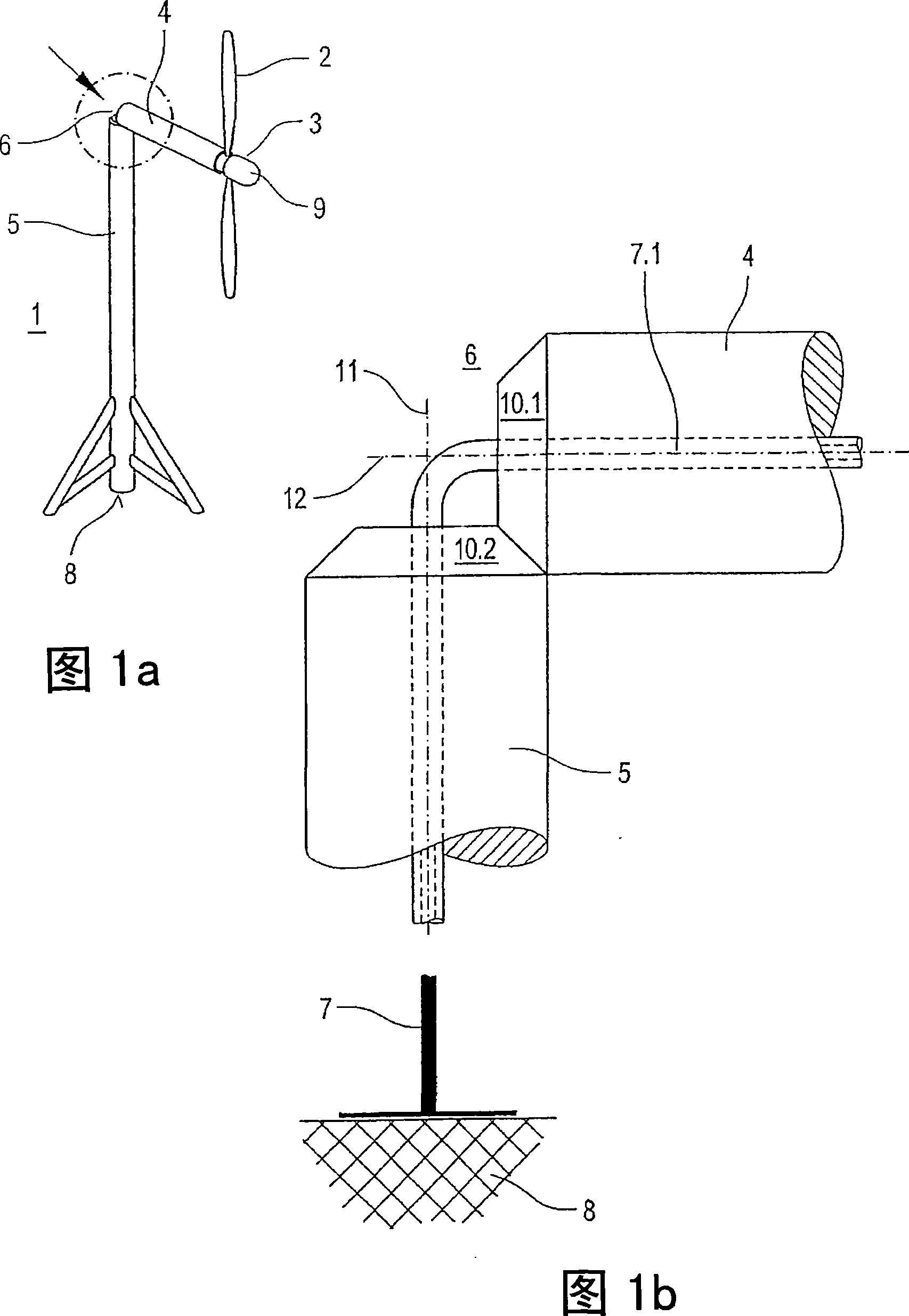 Rotatable power generating plant for producing electric power from water flow