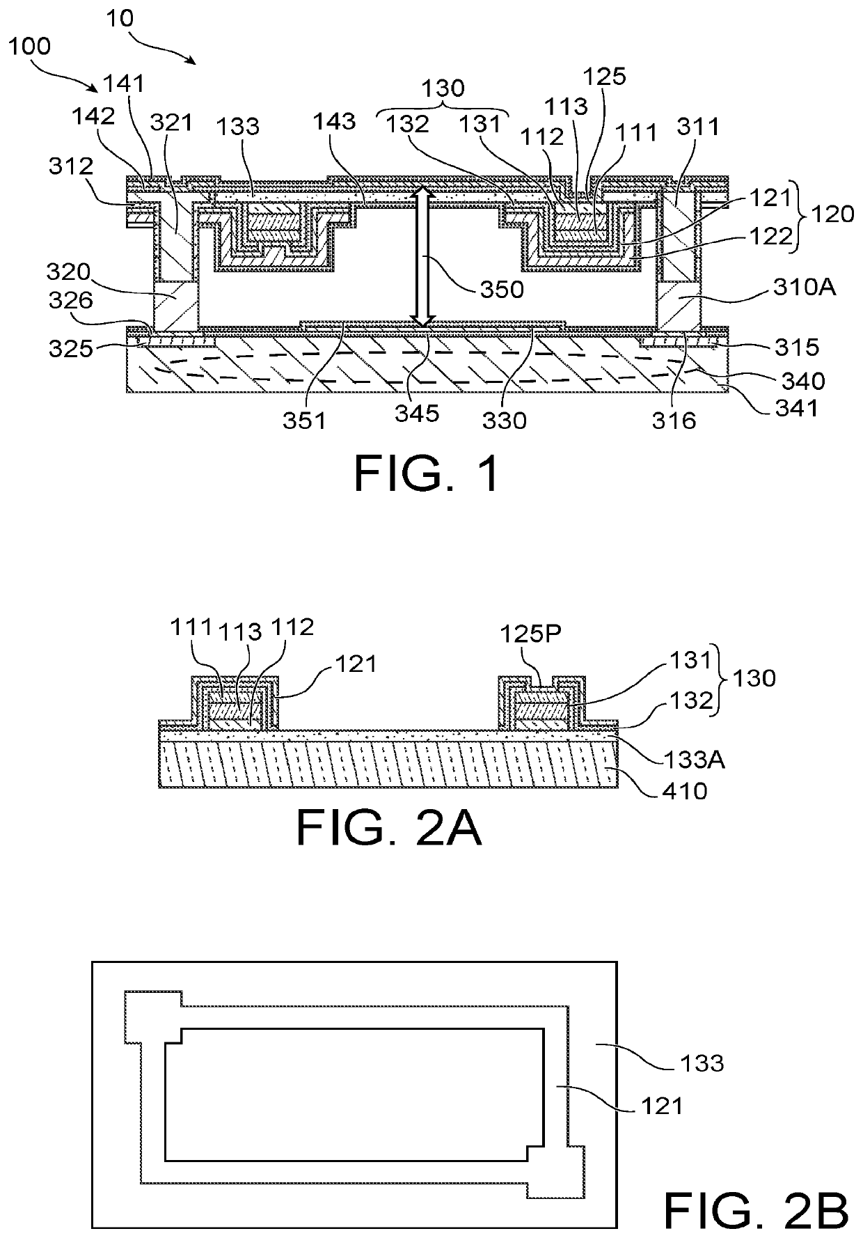 Electromagnetic radiation detection structure with optimised absorption and method for forming such a structure