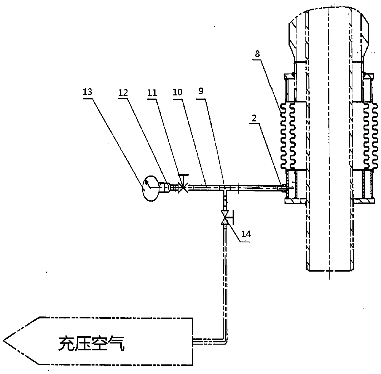 Device and method for online leakage monitoring of double-layer metal expansion joint