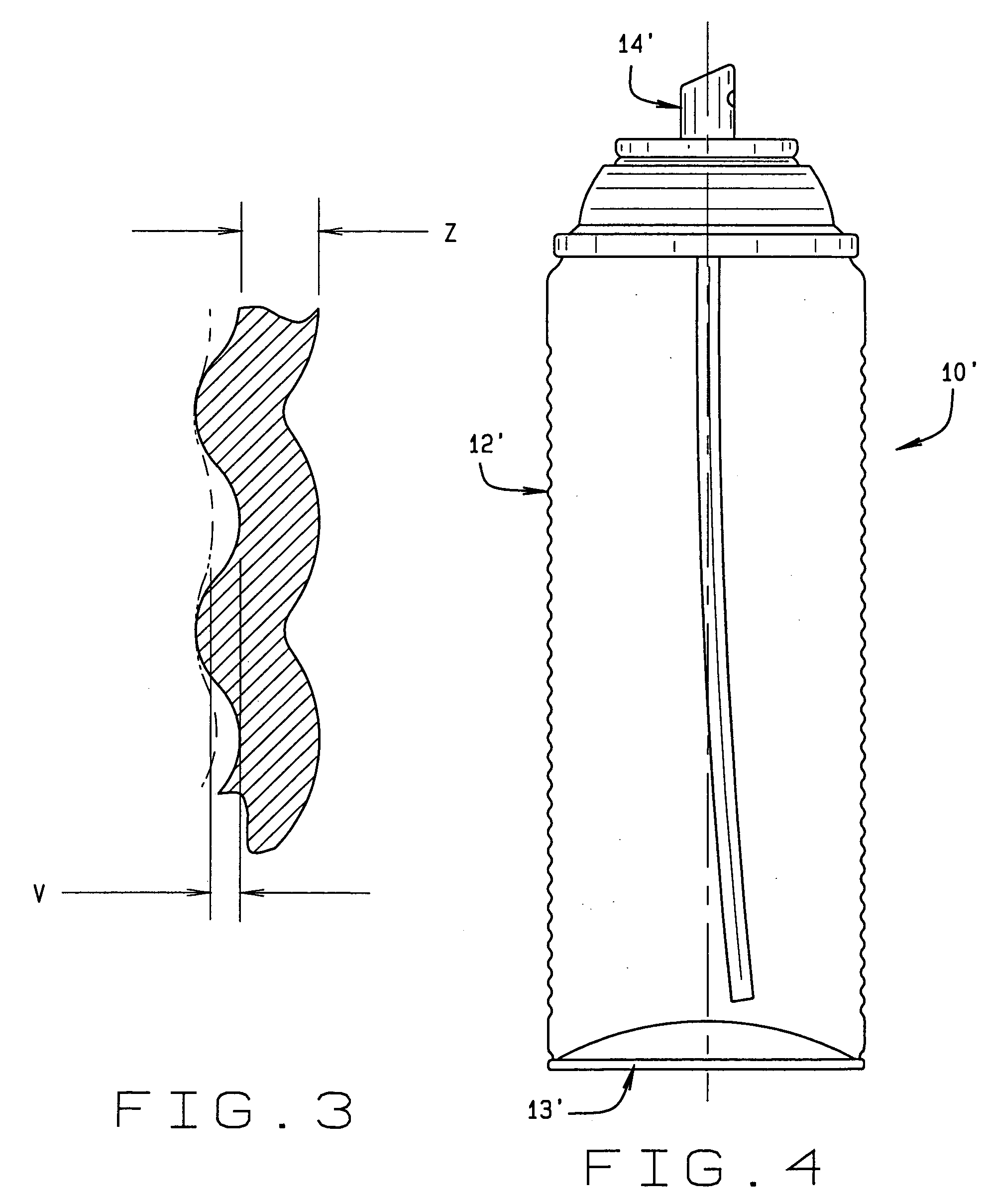 Beaded thin wall large aerosol container