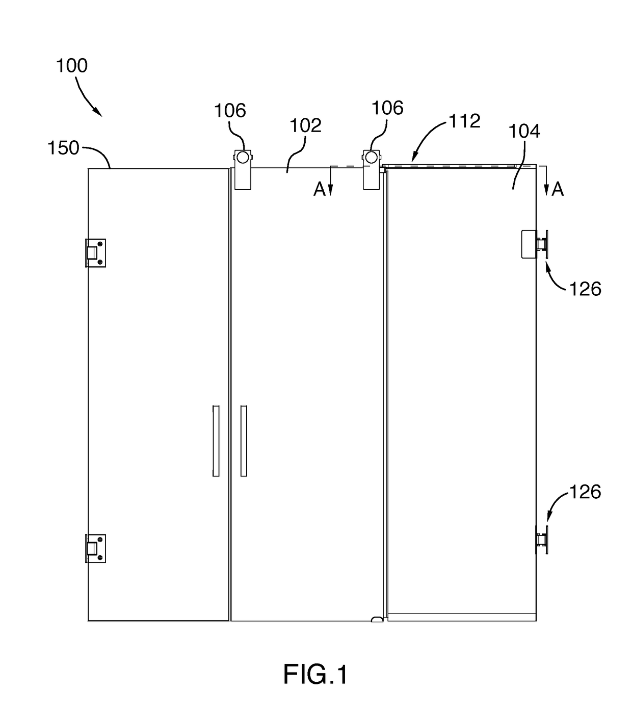 Door assembly for a bathing enclosure