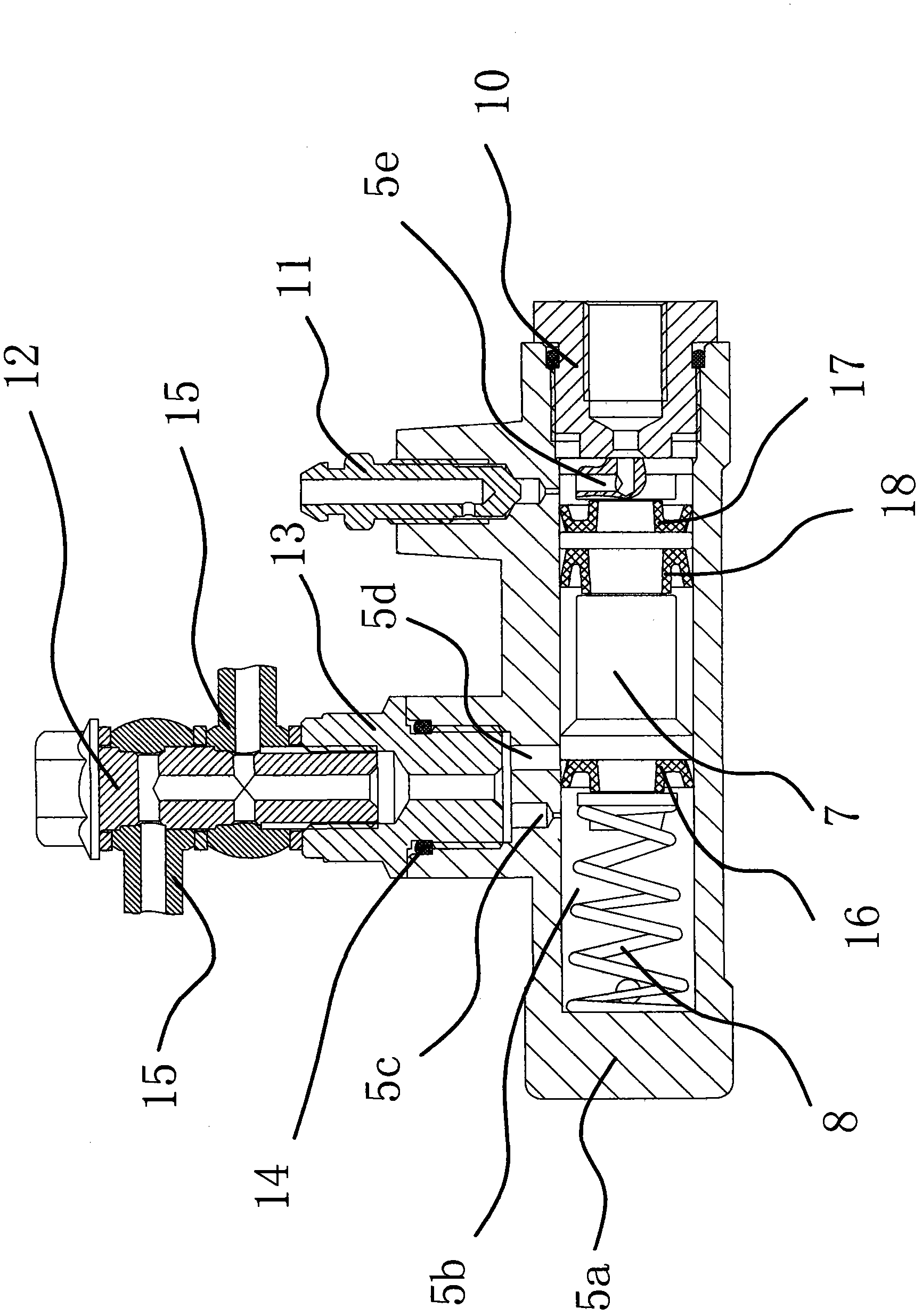 Two-dragging-three type front-rear linkage brake