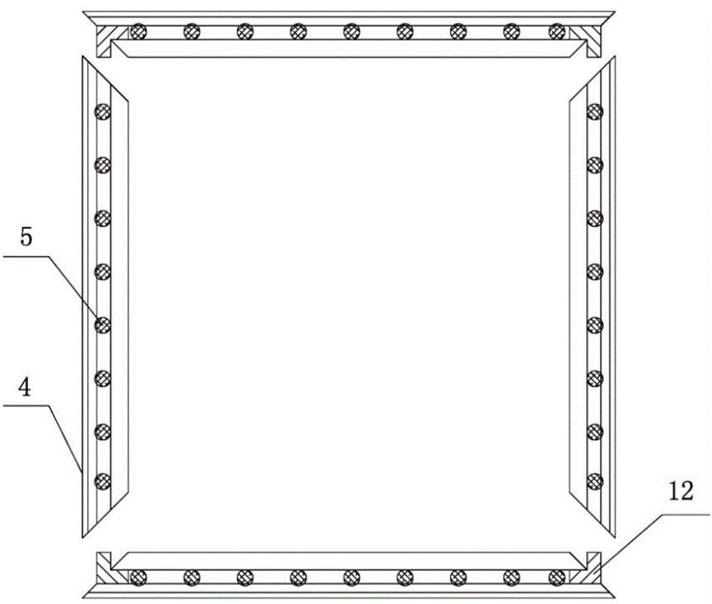 Composite vacuum glass with suspended film double hollow