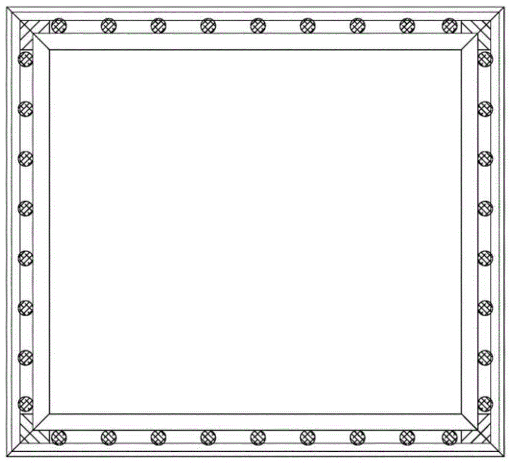 Composite vacuum glass with suspended film double hollow