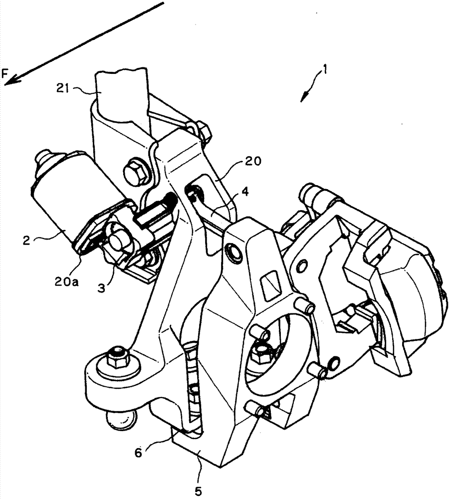 Camber angle changing mechanism