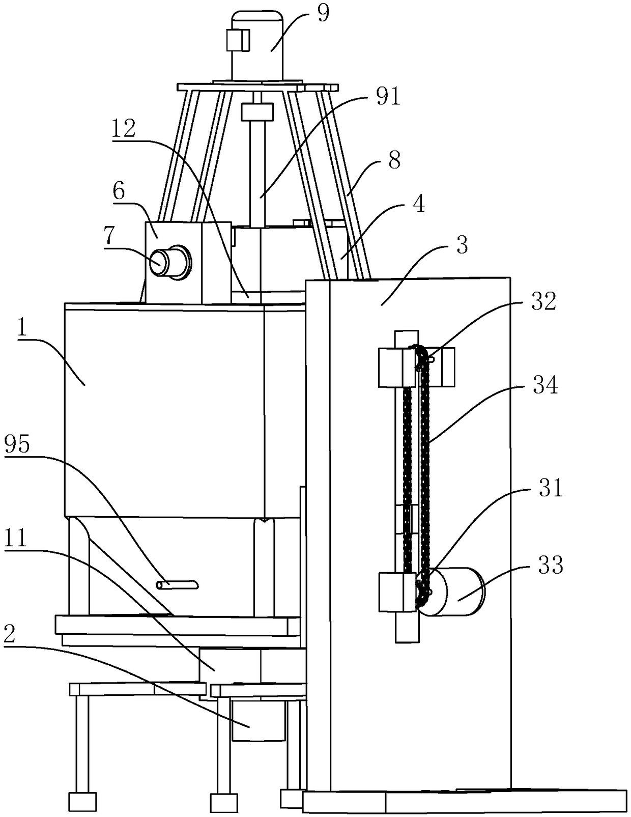 Powder unloading device