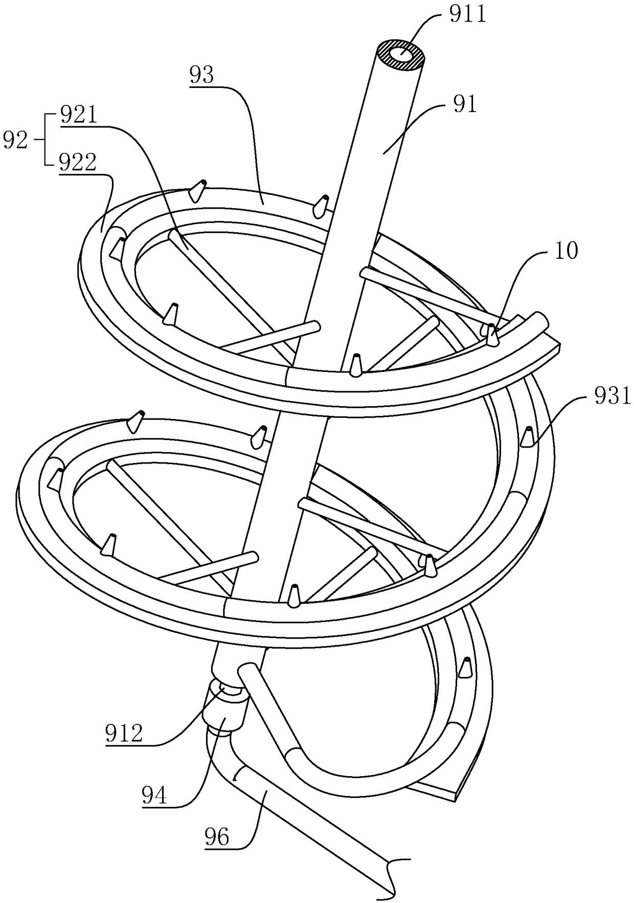 Powder unloading device