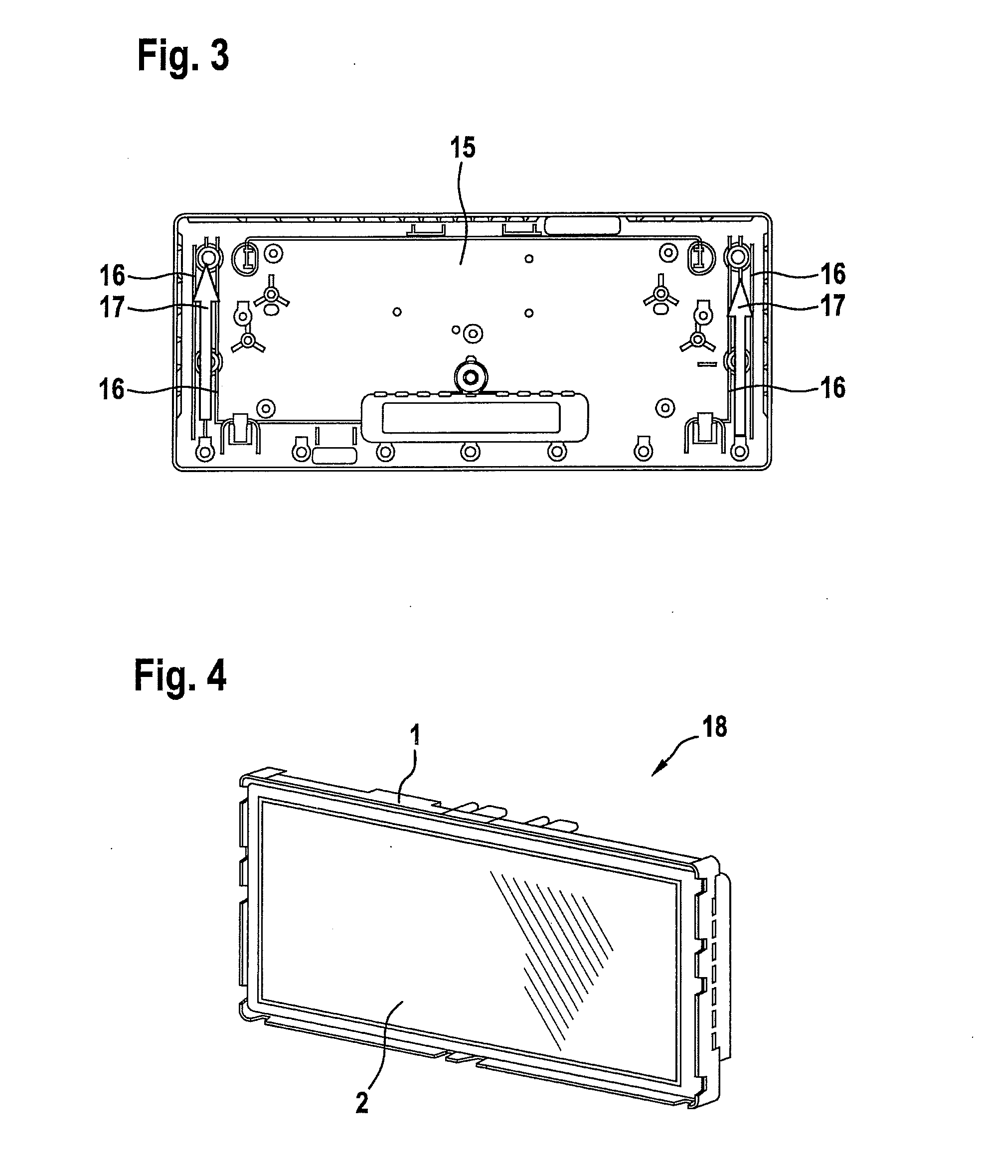 Carrier for a display module and display apparatus having such a carrier