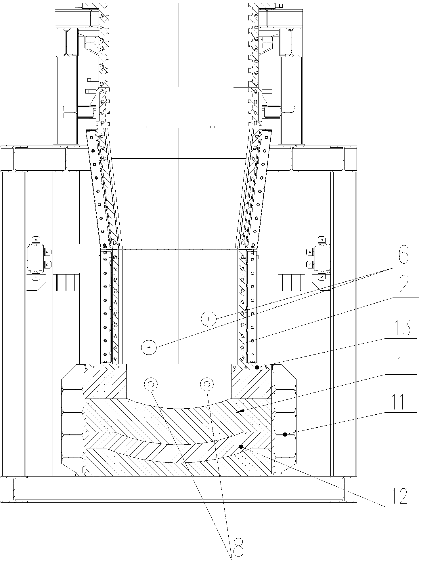 Oxygen-rich reduction furnace for processing low-grade multi-metal material