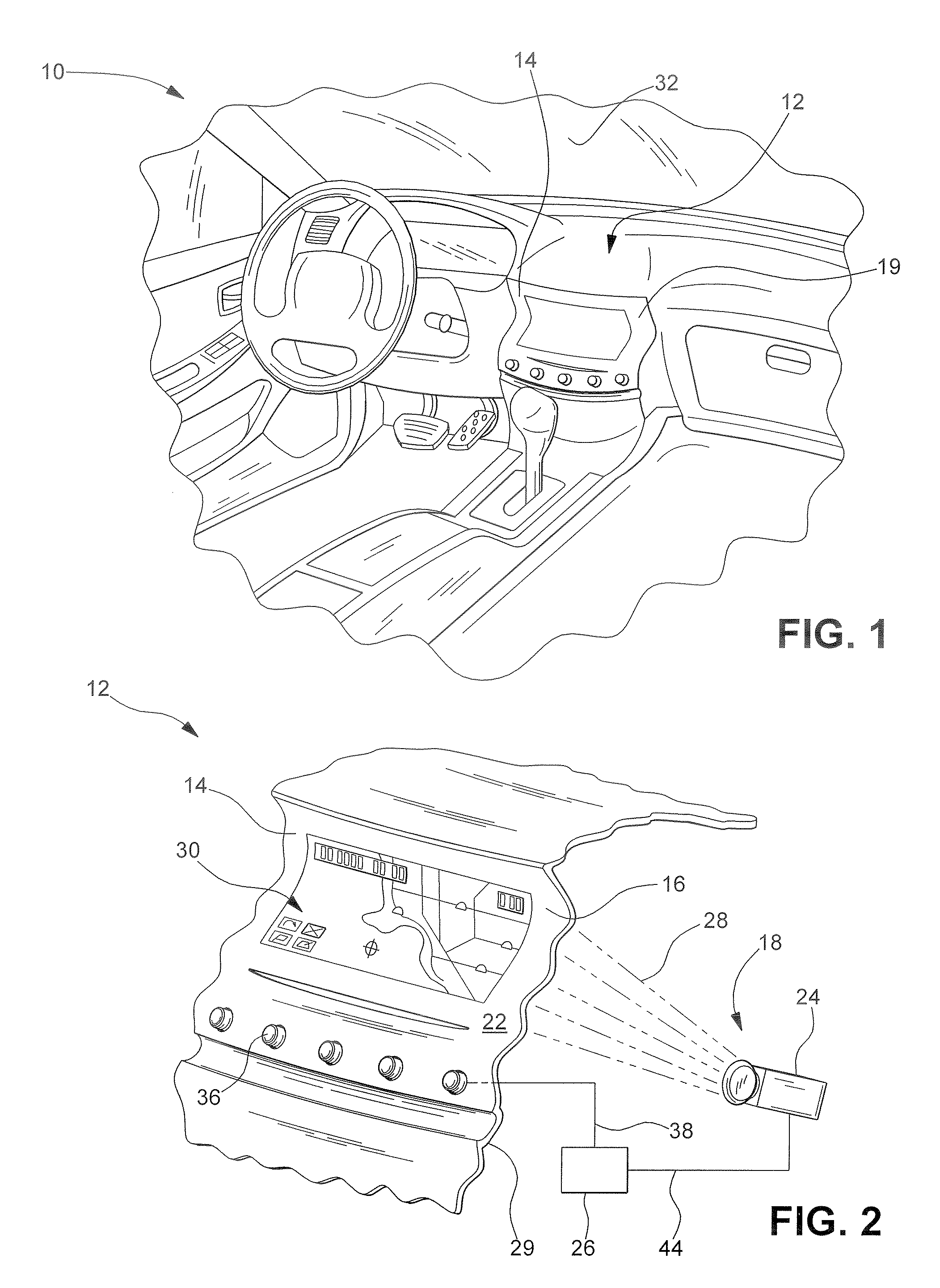 Reconfigurable center stack with touch sensing