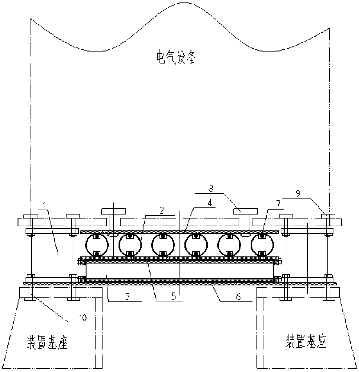 Electrical equipment vibration isolation anti-impact device