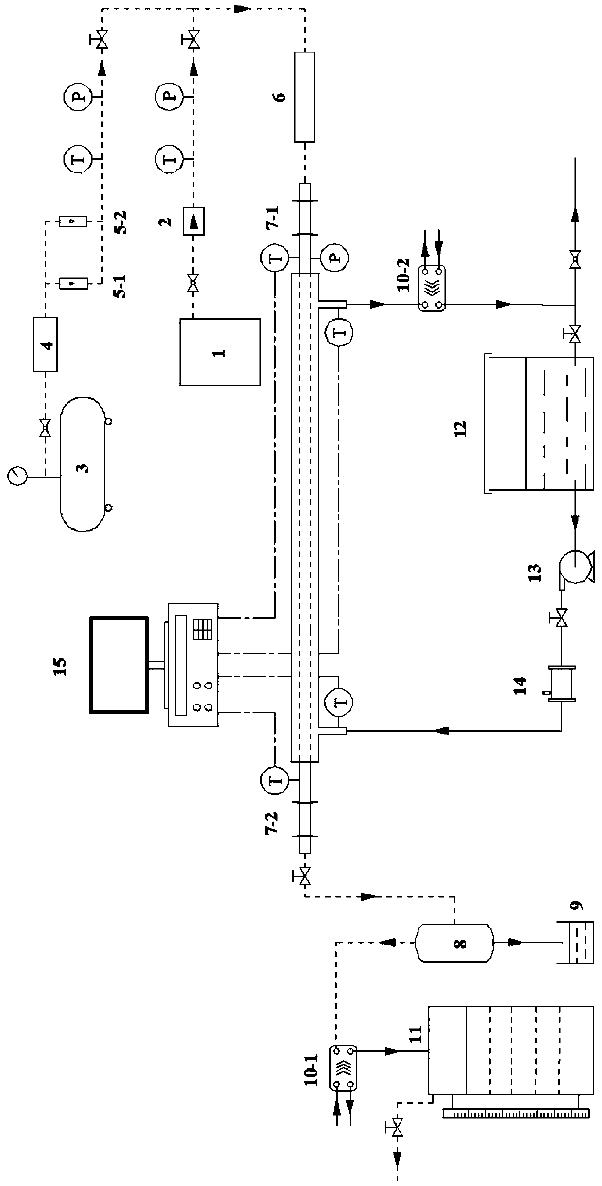 A Test System for Evaluating the Heat Transfer Performance of Local Condensation of Mixed Vapor