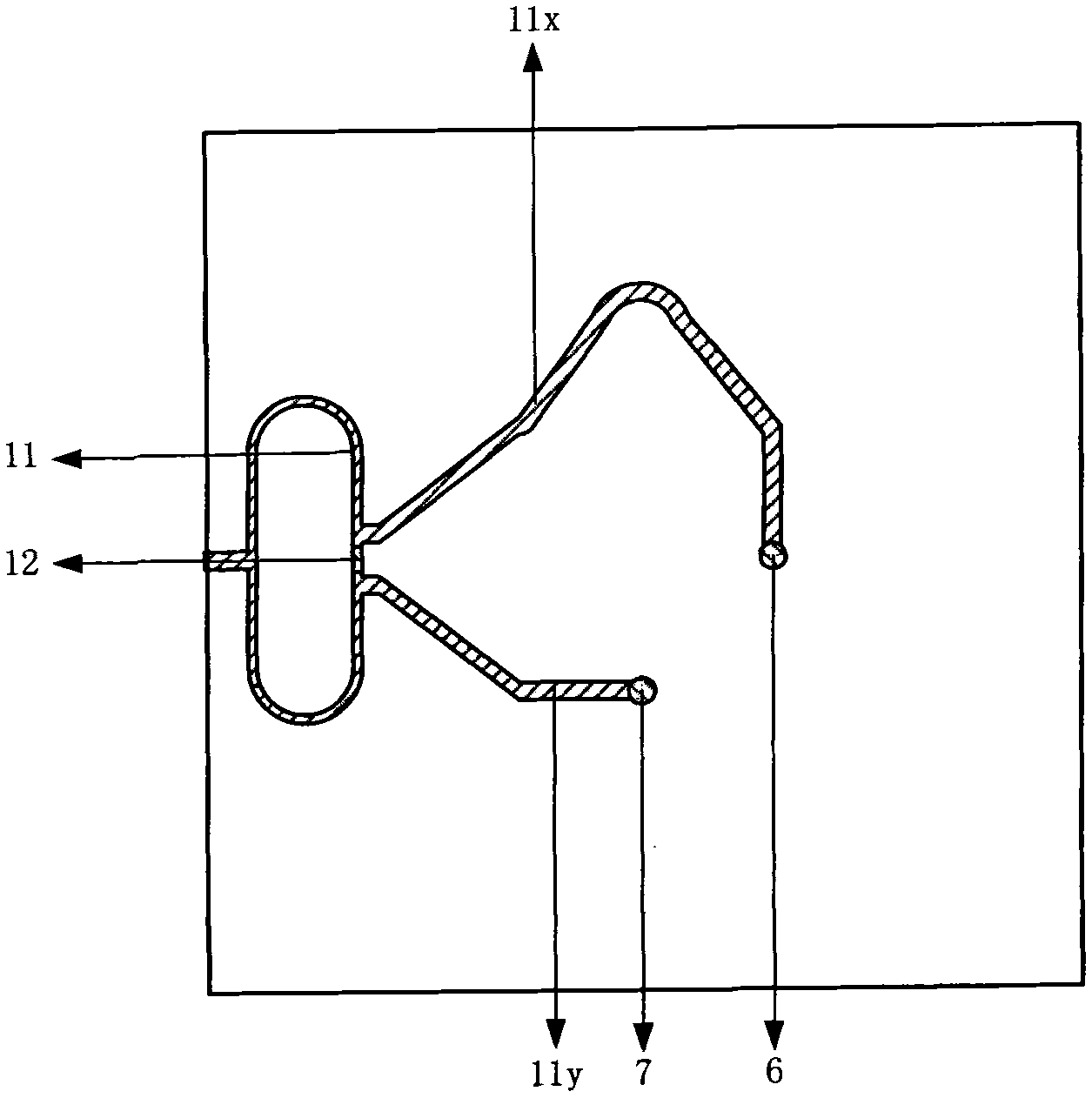 Annular circular polarization ceramic antenna based on quadrature coupling feed