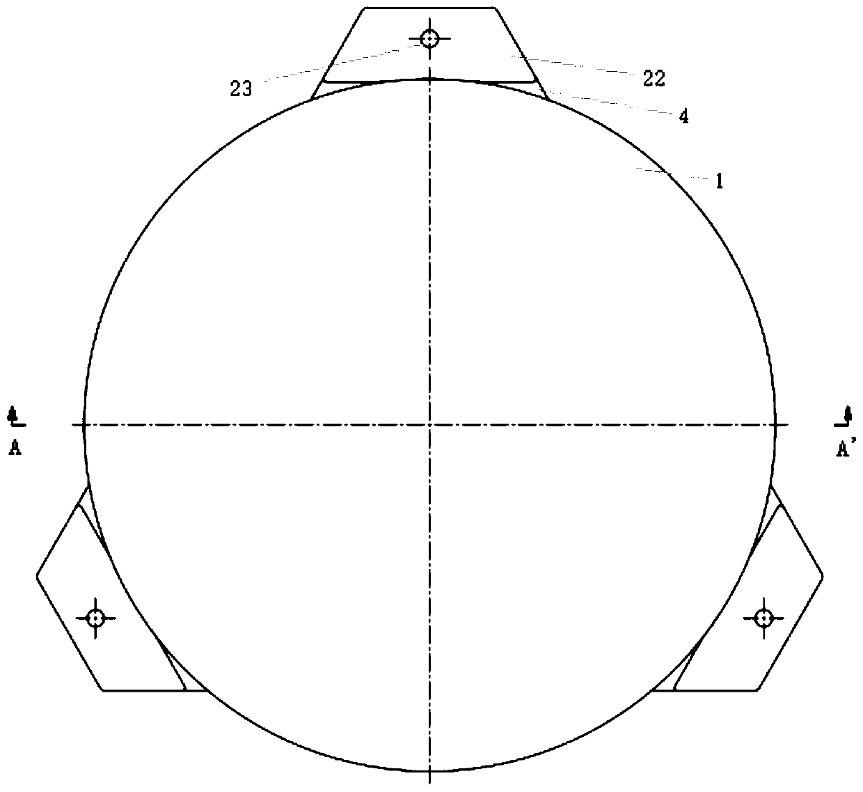 Rigid heat dissipation device for medium-and-small-caliber space reflector