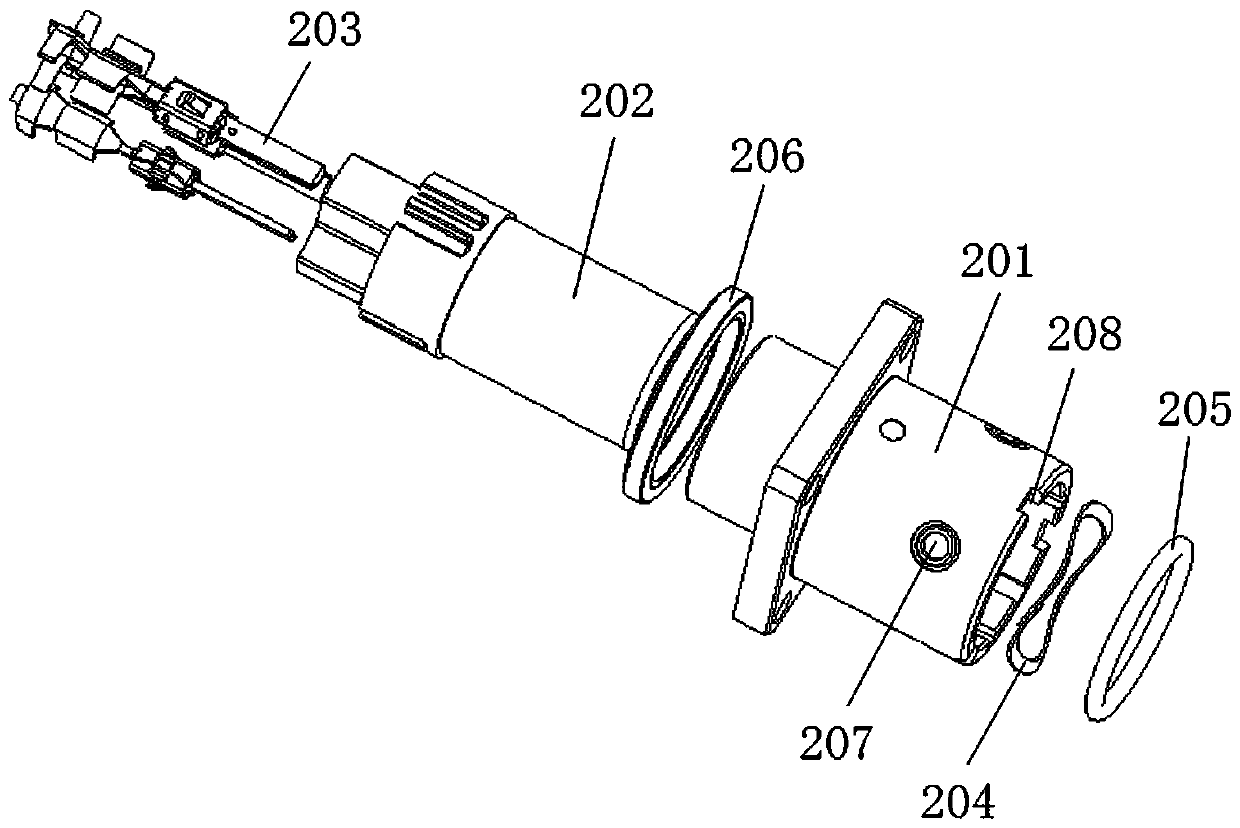 High-voltage connector with secondary locking structure