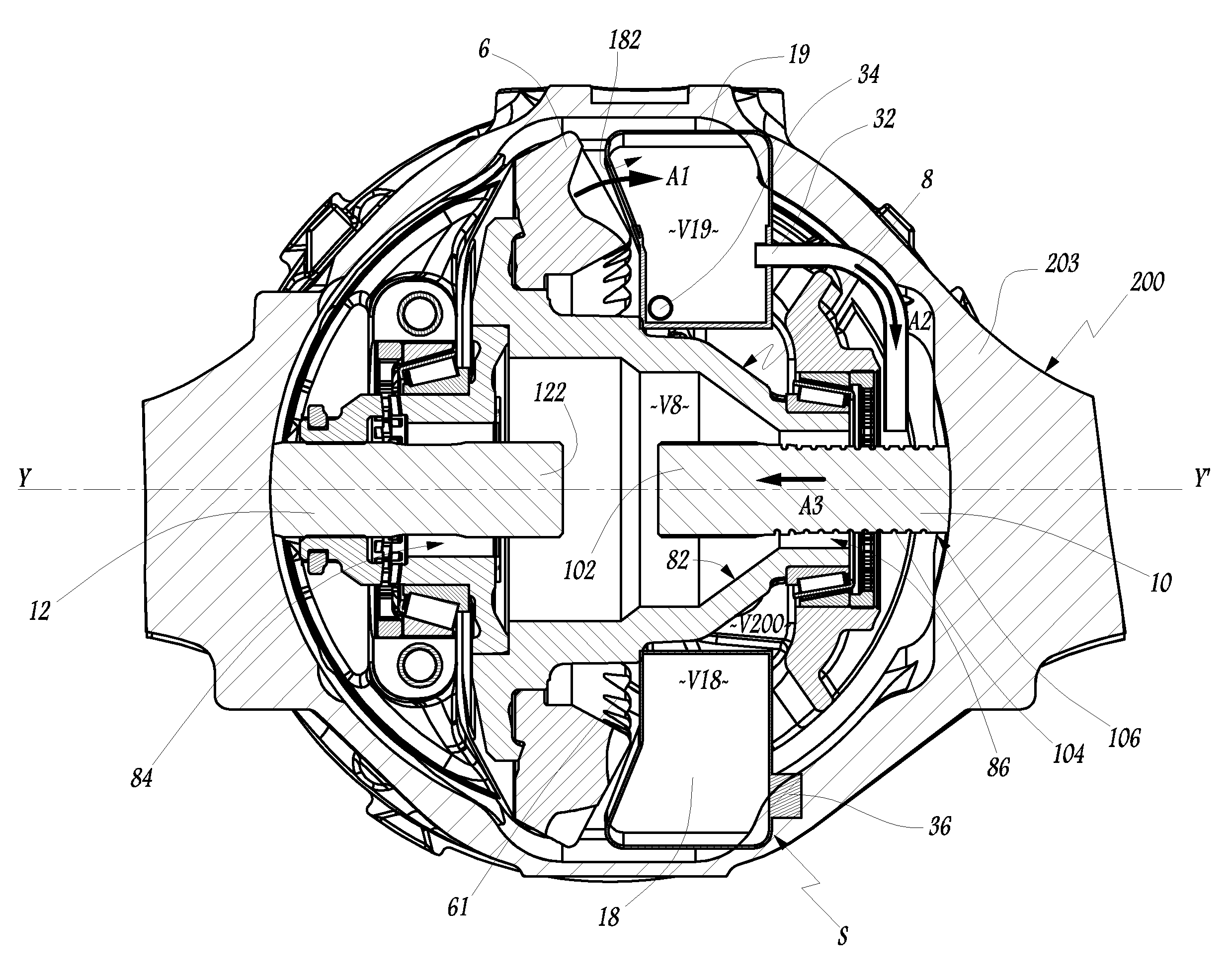 Lubrication system for a differential of a driven axle and automotive vehicle comprising such a lubrication system