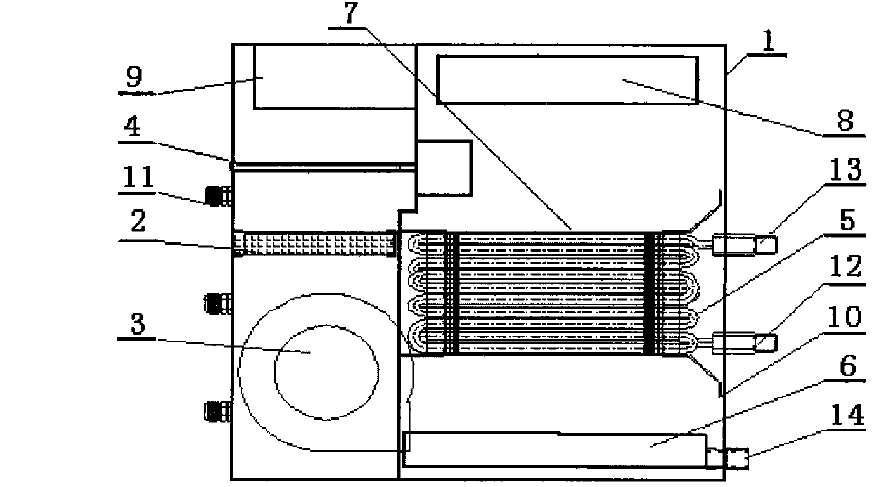 Windowsill type room fresh air handling unit