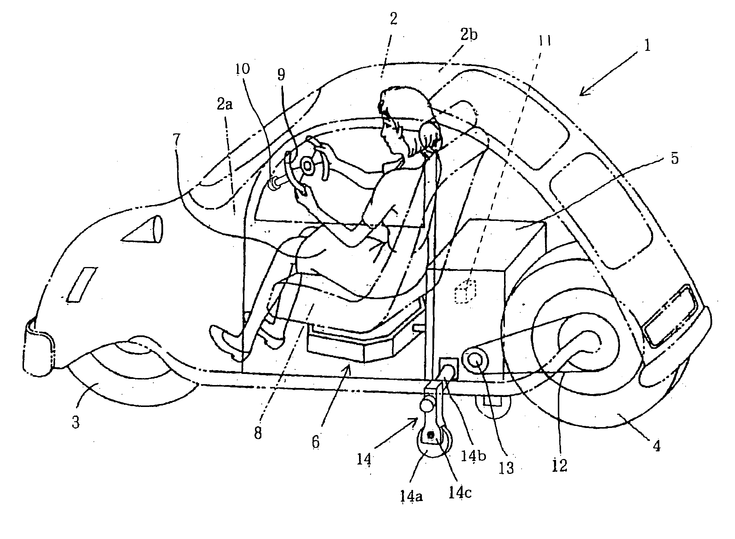 Self-supporting automatic vehicle