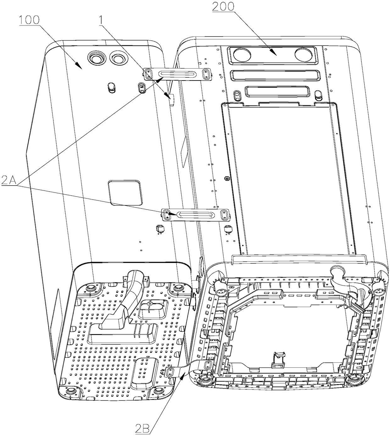 Mounting structure of flocculation module and flocculation washing machine