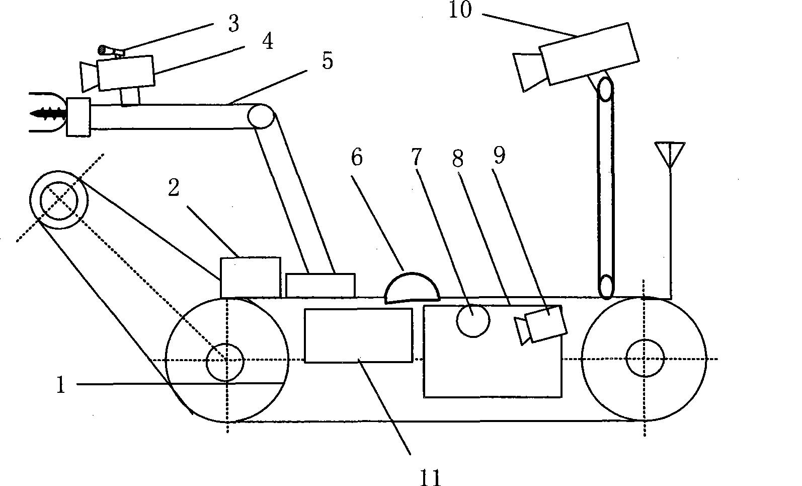 Nuclear pollution detecting method based on remote operating mobile robot