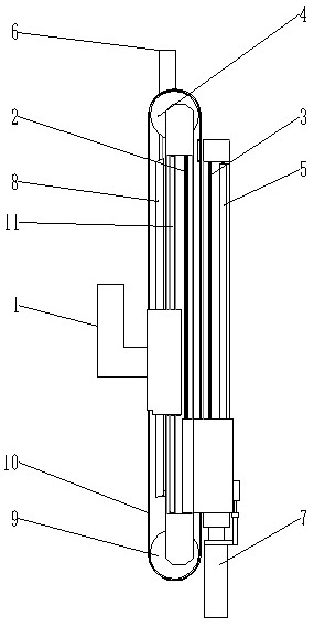 Single-power telescopic manipulator for clamping concrete test piece