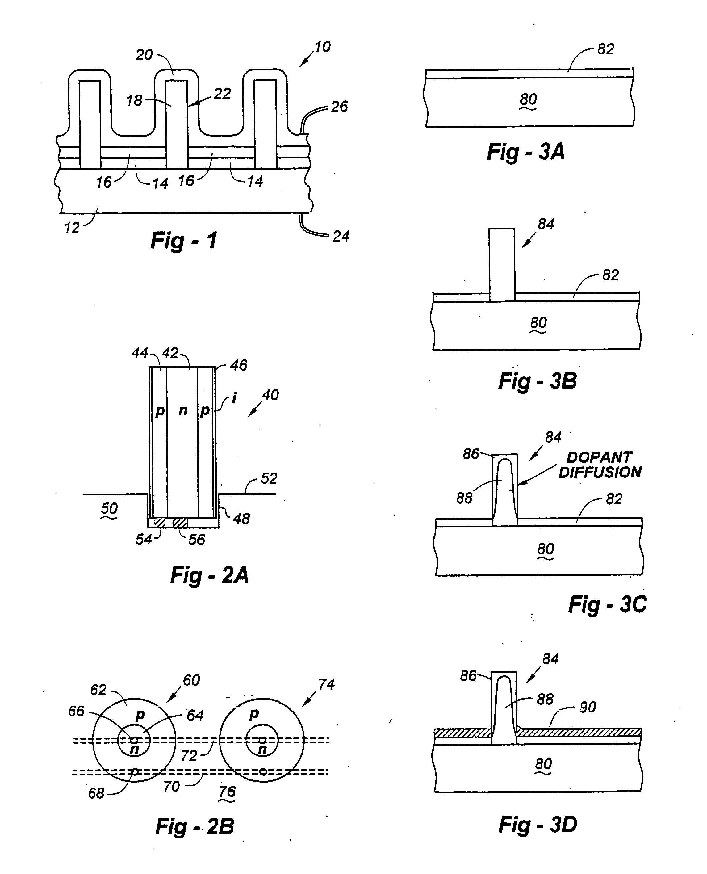 Optoelectronic devices employing fibers for light collection and emission