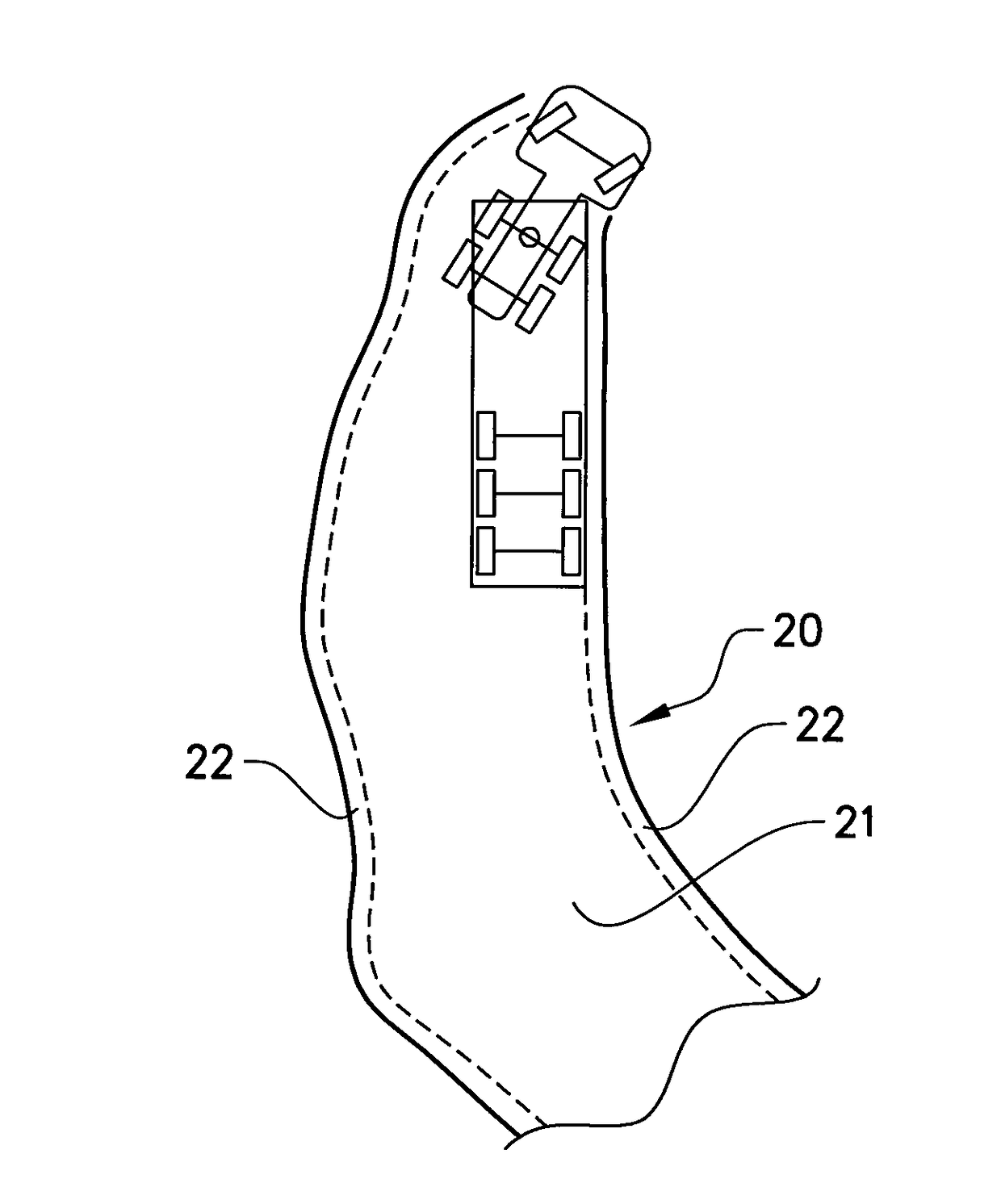 Method for assisting the reversal of an articulated vehicle