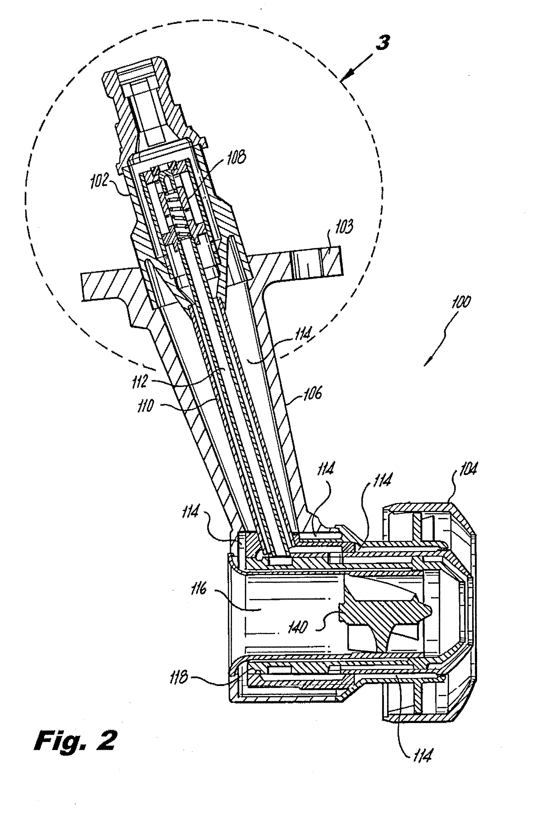 Pure air blast fuel injector