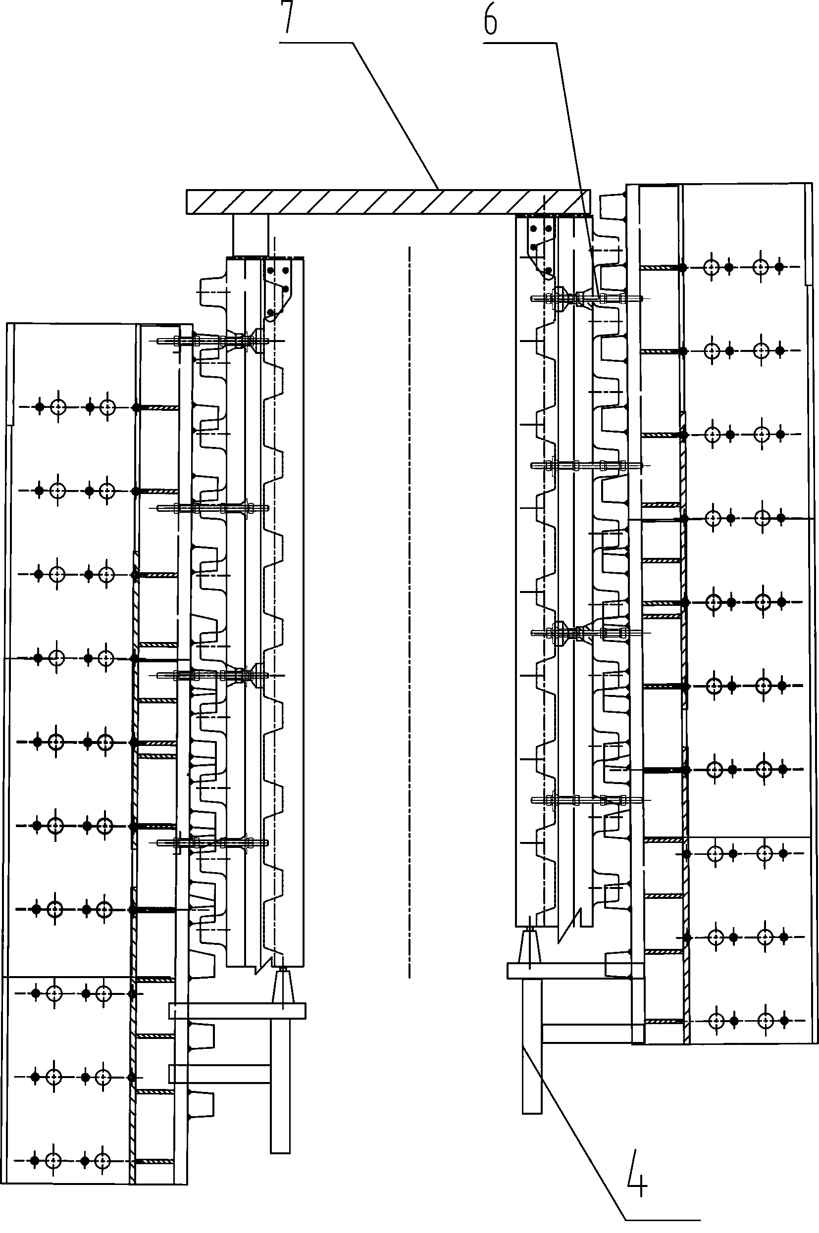 Ship lift nut column installation auxiliary adjustment method