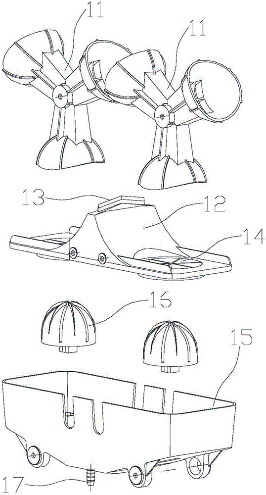 Juicing structure and juicer