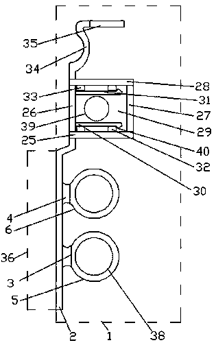 Heaing skirting line with buffer structure