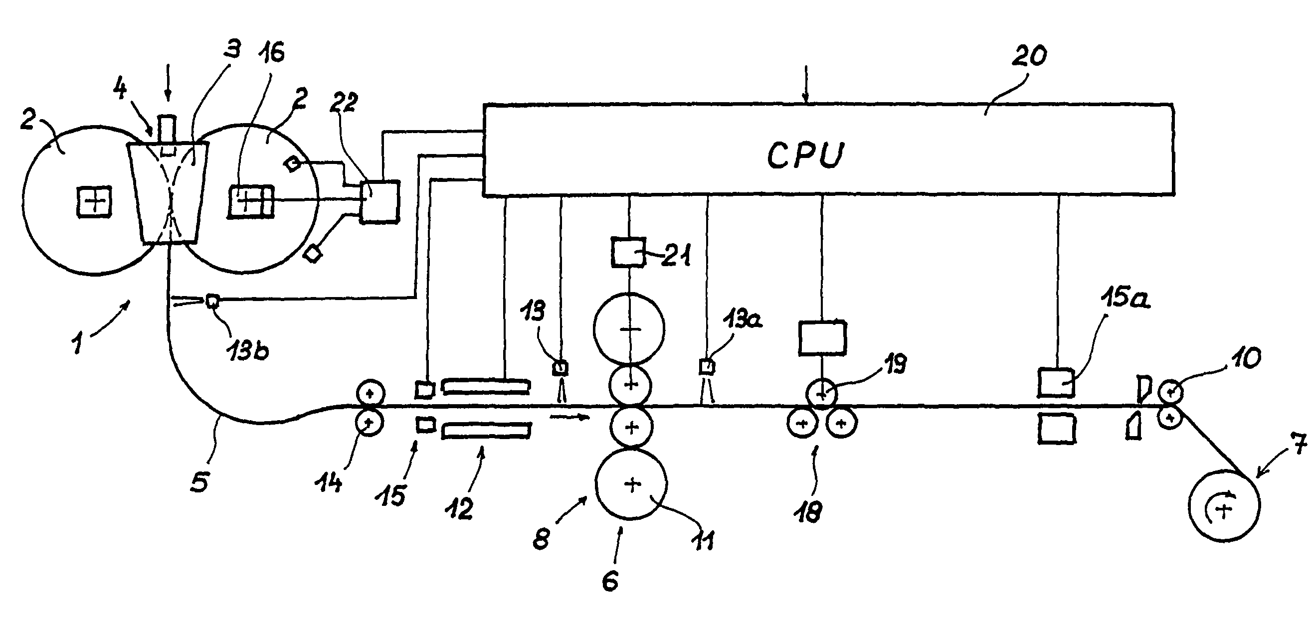 Process and apparatus for the continuous production of a thin metal strip