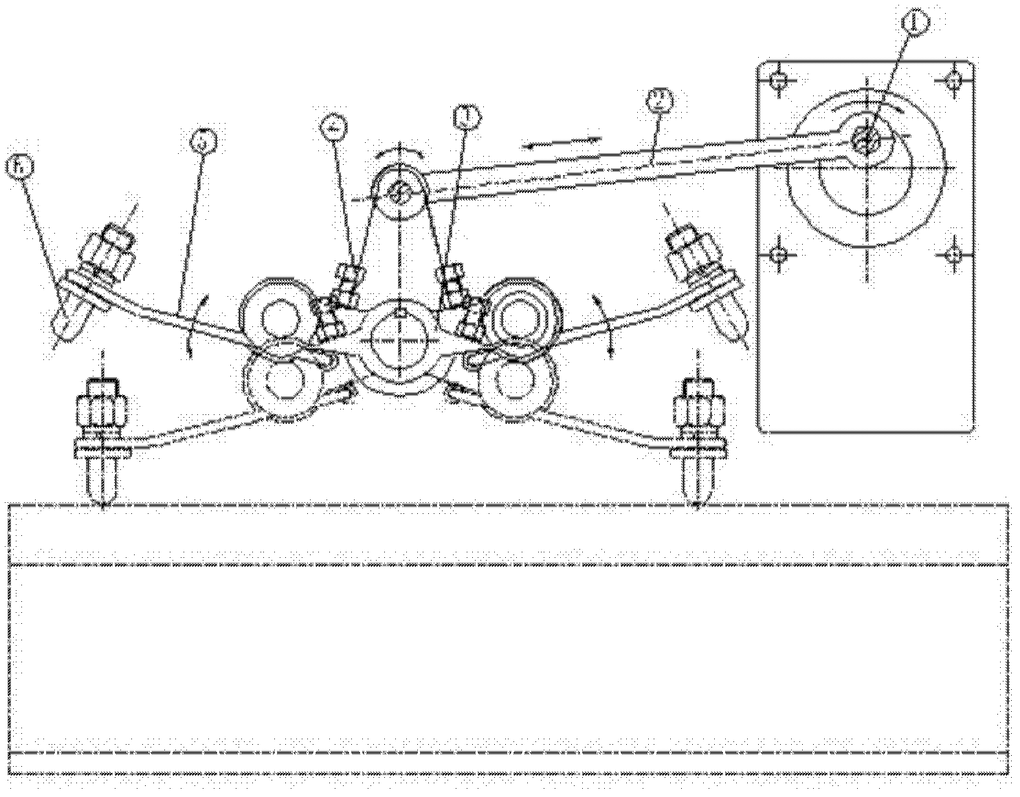 Elastic knocking device for track fastener detection trolley