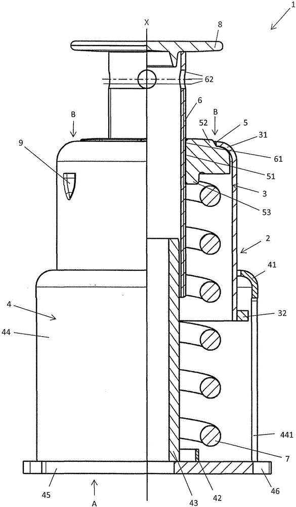 Telescopable spring support