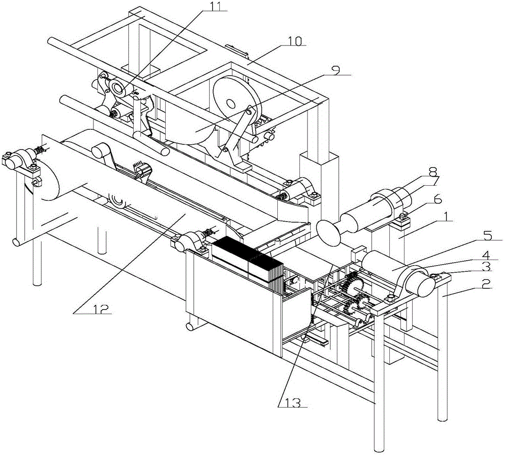 Automatic sealing mechanism integrating unfolding, folding and glue sealing functions