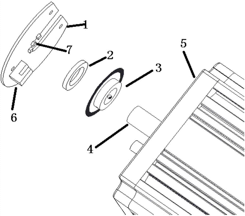 Electric door and window integrated electronic absolute value encoder and data processing method thereof