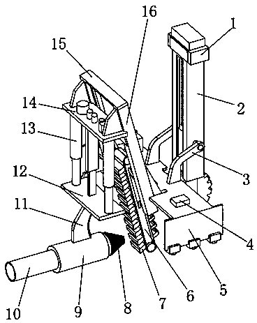 Efficient civil construction pipeline paving device