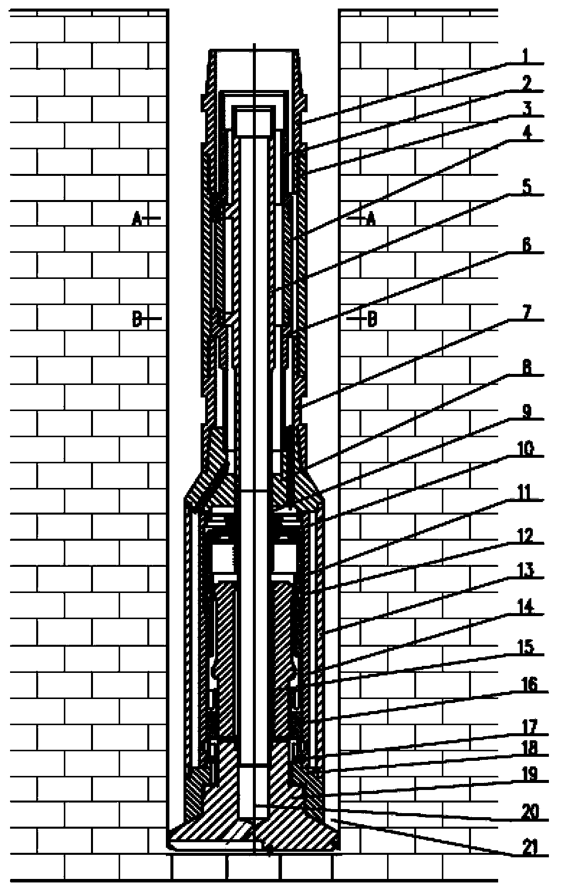 Mud retaining wall and air down-the-hole hammer drilling tool and drilling technology