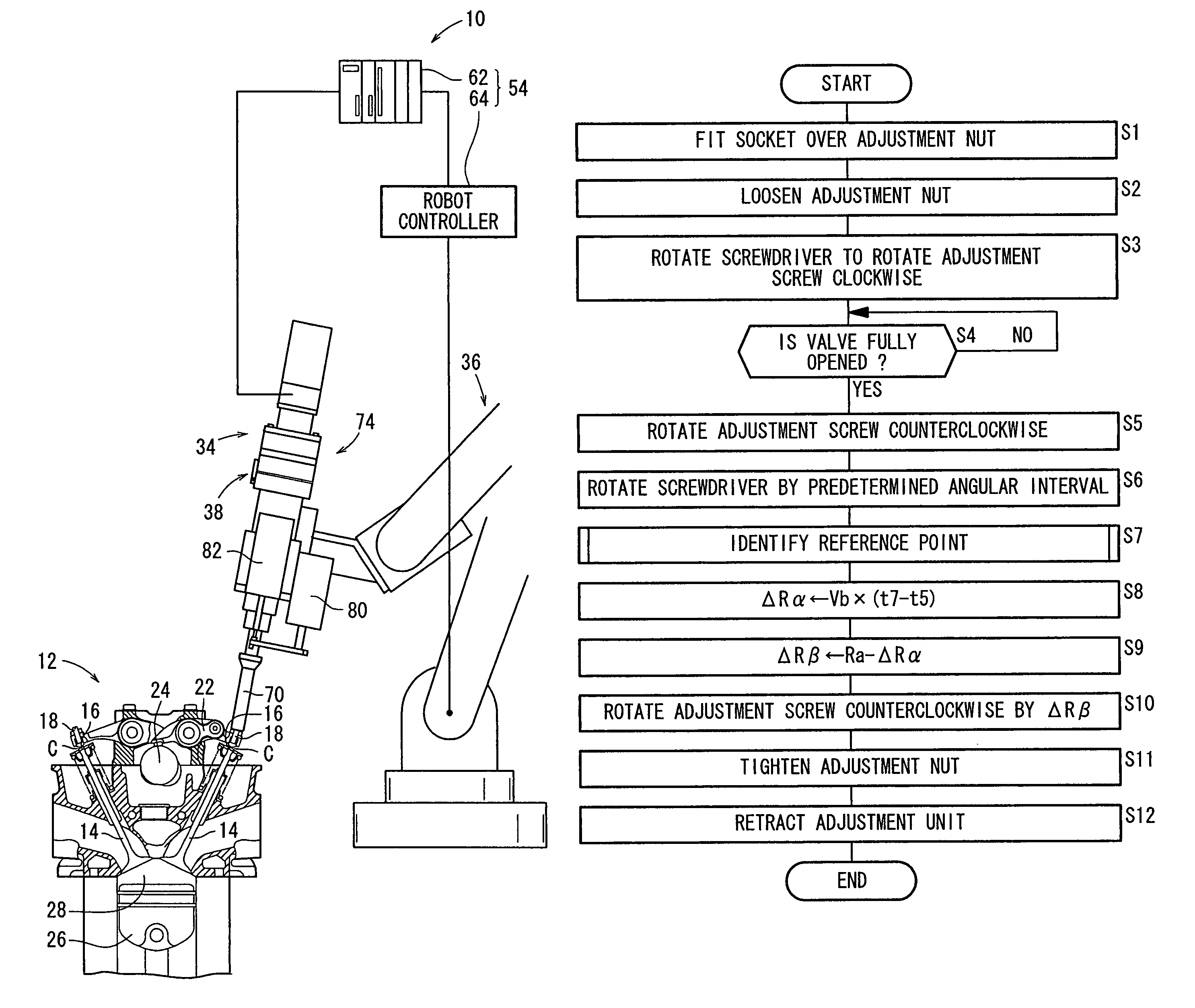 Automatic tappet clearance adjusting device and method