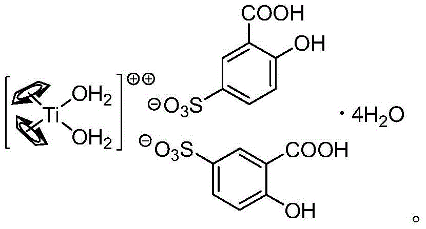 Water-soluble titanocene complex and its synthesis method