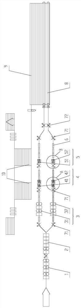 High-speed bar single-hole-pattern production line