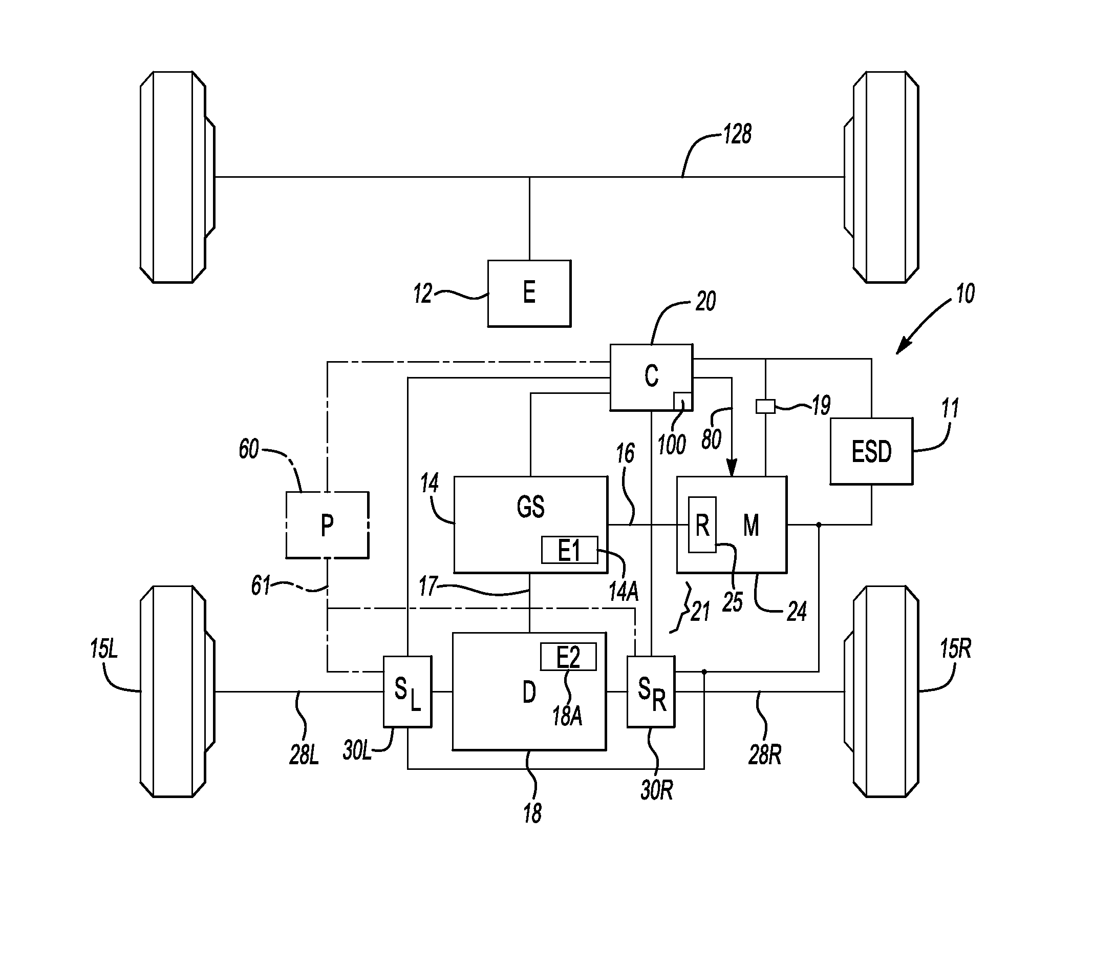 Electric drive system with a selectable one-way clutch