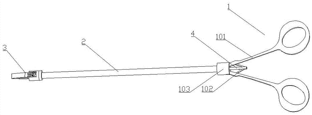 Surgical operation electrocoagulation clamp which can operate at remote end